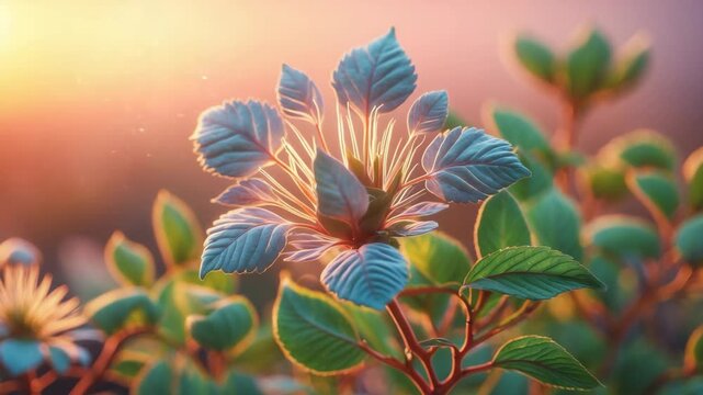 A plant displays nastic movement upon contact.