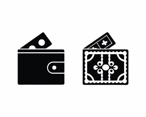 Money Wallet icon silhouette vector illustration