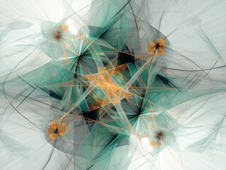 complex mathematical fractals, geometric shapes, colorful, high detail, clean background, elegant abstract art