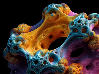 complex mathematical fractals, geometric shapes, colorful, high detail, clean background, elegant abstract art