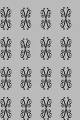 seamless floral pattern batik geometric on grey background 