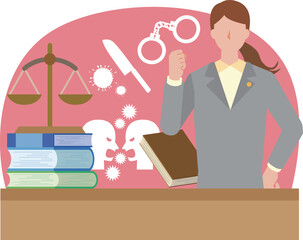 女性弁護士のイラスト