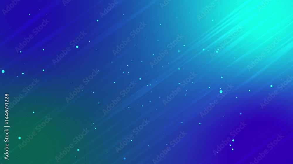 Poster abstract gradient background with particles and light rays in motion loop animation