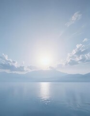 Fototapeta premium Subtle light blue to white gradient, peaceful sky effect, flawless texture , blue, aesthetic