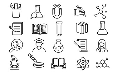 Science icon set