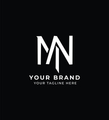logo letter MN suitable bussiness company