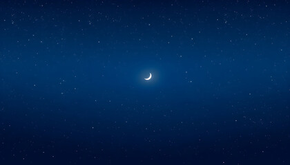 깊은 파란 밤하늘과 별빛