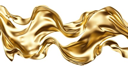 A smear of golden metallic gel presented in isolation on a pristine white background, vividly displaying the shiny and unique texture of this gel. The golden color stands out prominently, and the gel