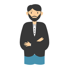 Businessman Cartoon Character. Vector Illustration.