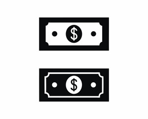 Dollar Bills icon silhouette vector illustration