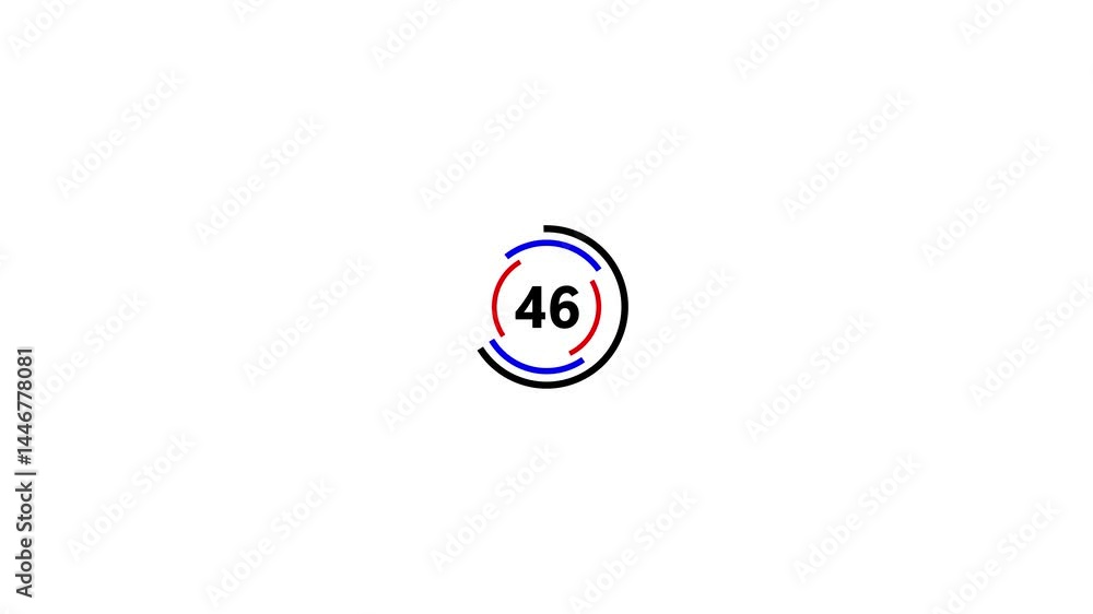 Poster number 46 circular loading animation on white background