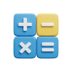 Obraz premium Math symbols colorful arrangement on white background