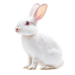 Fototapeta premium White Rabbit Sitting