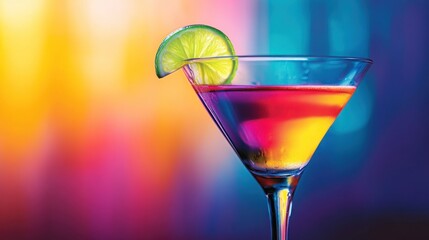 Vibrant Cocktail: A Layered Delight