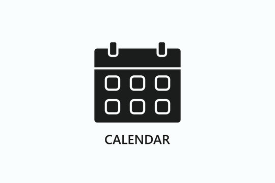 Calendar Icon Or Logo Isolated Illustration