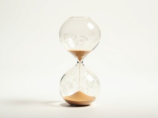 hourglass with money