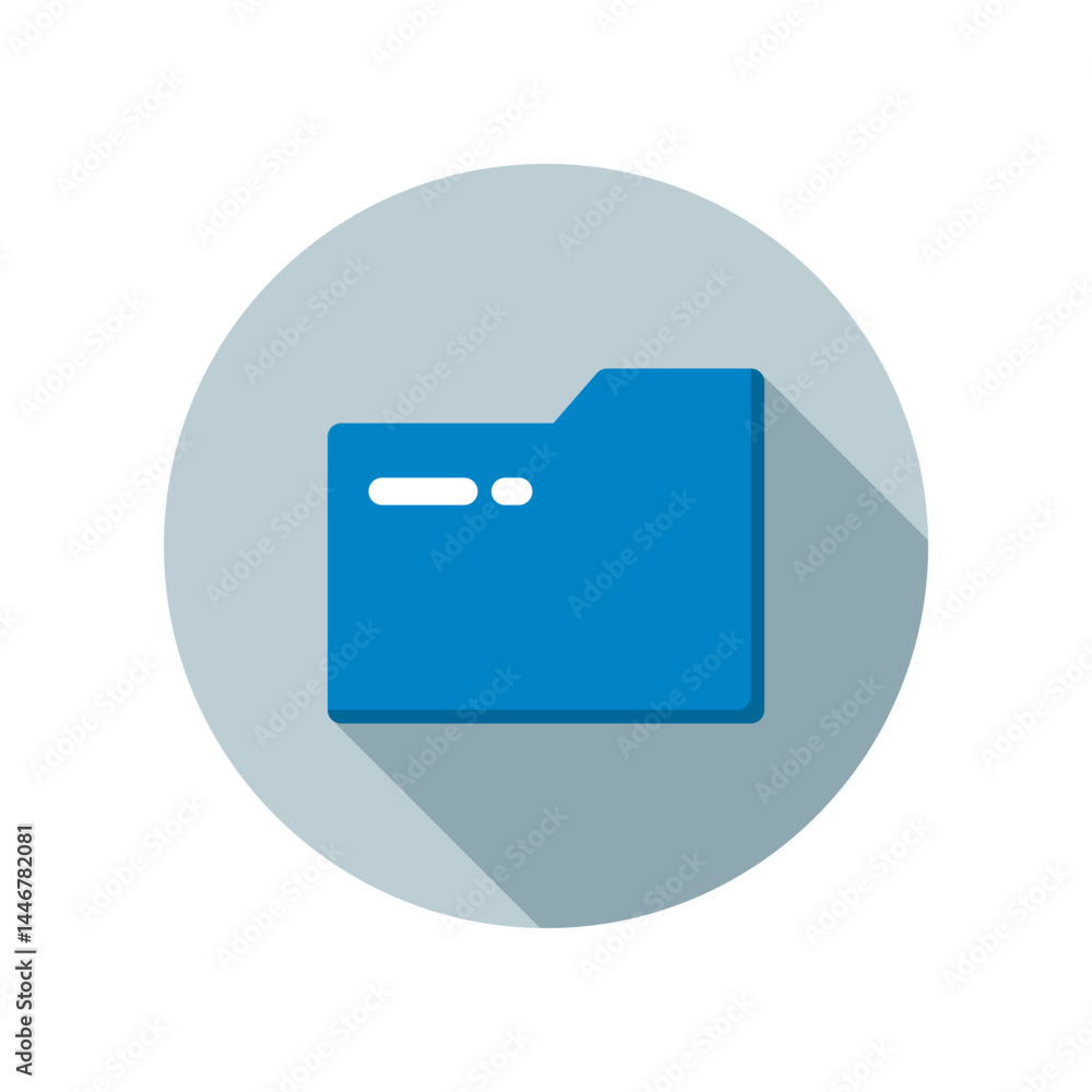 Aufkleber design illustration graphic of document folder icon with flat style. suitable for ui, mobile design,