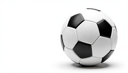 Brand new white football, pristine condition, isolated on white, detail, ball