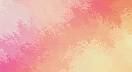 Abstract brushstroke painting in pink orange