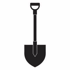 Shovel icon silhouette vector illustration