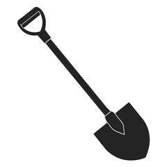 Shovel silhouette vector illustration