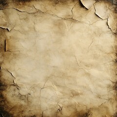 Fototapeta premium Aged Cracked Paper Texture Background with Burned Edges
