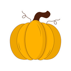 Thanksgiving Day Cartoon Element. Isolated on White Background.