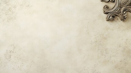 Ornate Metal Decor on Beige Background
