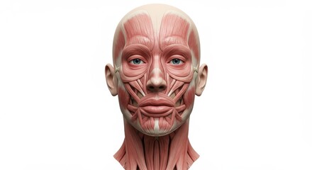 Human face muscle anatomy