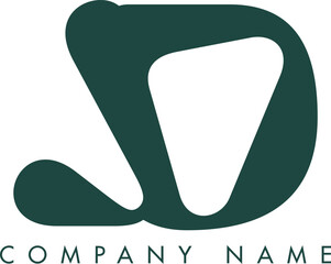 Creative Abstract Initial Letter LD Logo Design