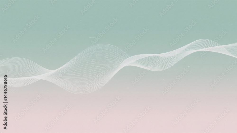 Canvas Prints delicate abstract design in soft teal and white