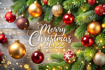 christmas background with balls
