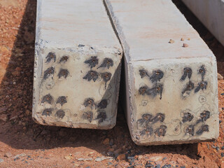 Concrete pile foundation for industrial construction