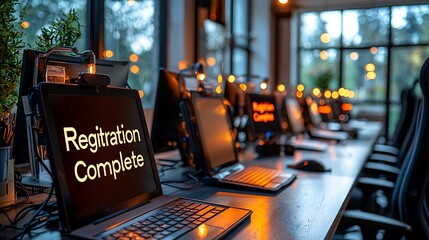 Successful online registration confirmation