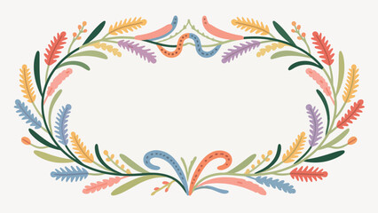 liatris pattern, flower vector pattern surrounds the border.