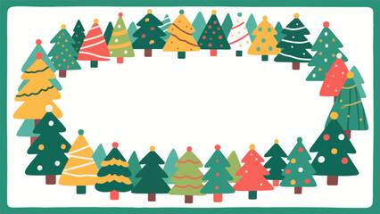 Fototapeta premium Christmas tree Vector pattern