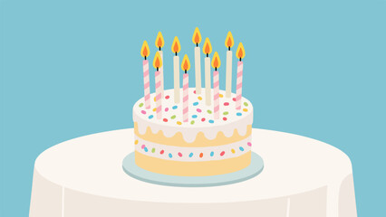 Birthday cake vector pattern