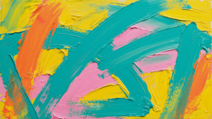 Vibrant Abstract Painting Texture with Bold Colors