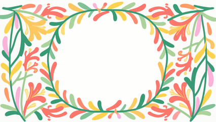 Fototapeta premium pyrostegia ignea pattern, flower vector pattern surrounds the border.
