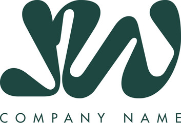 Creative Abstract Initial Letter LW Logo Design