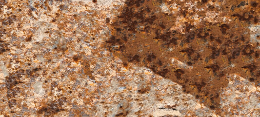 Rust on the iron door for the background. old peeling paint on rusty gates.