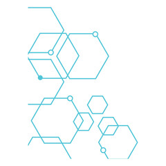 Hexagon Outline Corner Element
