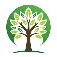 Minimalistic-logo-tree. 