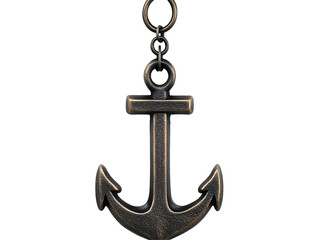 Bronze Anchor Illustration Isolated Background