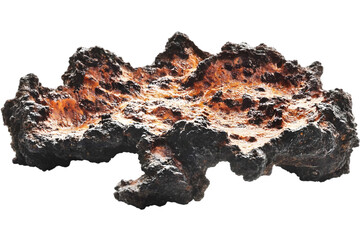 Brown and Black Rock Fragment Illustration Isolated Background