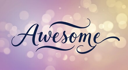 Awesome Text with Bokeh Lights Background