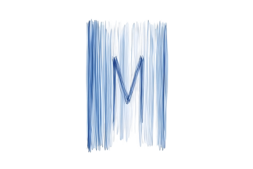 Brush Stroke Letter M Illustration - Abstract Graphic Design