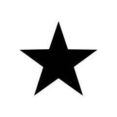 Obraz premium Star icon silhouette icon vector flat design on white background.