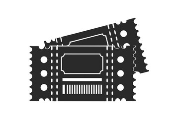 Ticket silhouette vector illustration