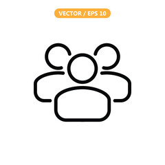 User Icon With Regular Style, Vector Illustration